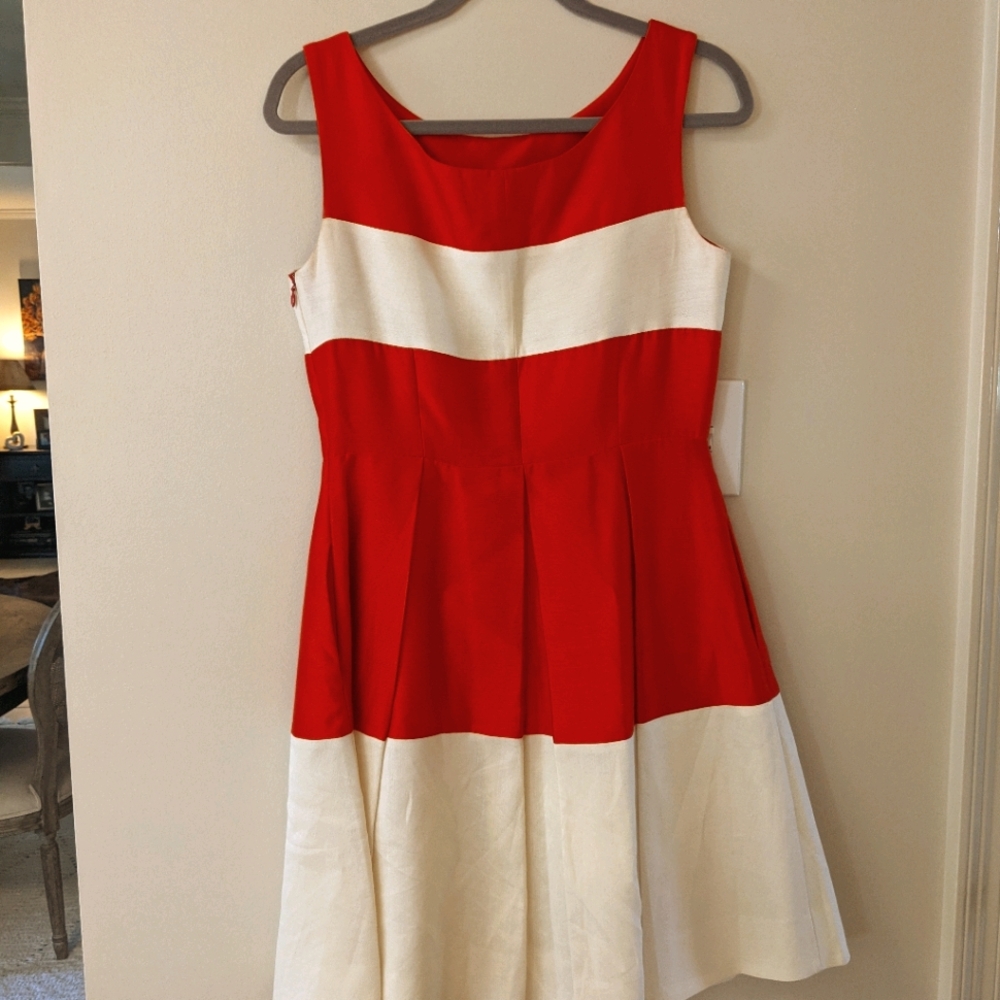 Kate Spade red and white striped dress